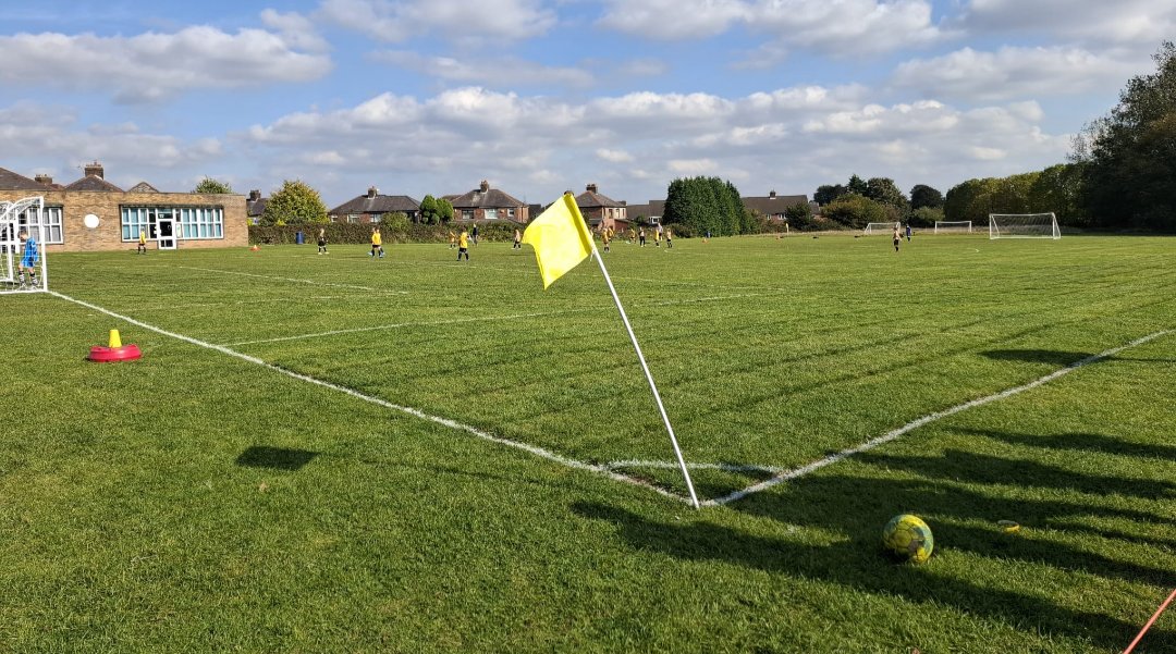 Kids playing football